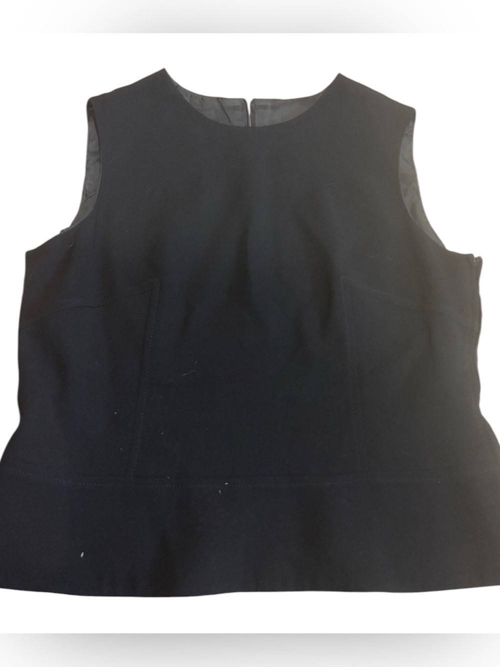 ESCADA shell top with a peplum hem black